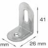 Møbelvinkel elz 41 x 26 mm Home it 4 stk m/skruer