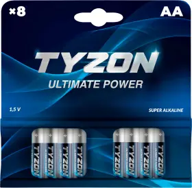 TYZON AA 8 stk 1,5V