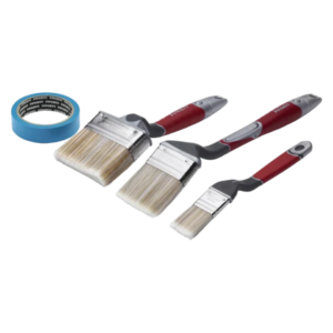 Anza fasadpenselsæt 3 pensler + tape