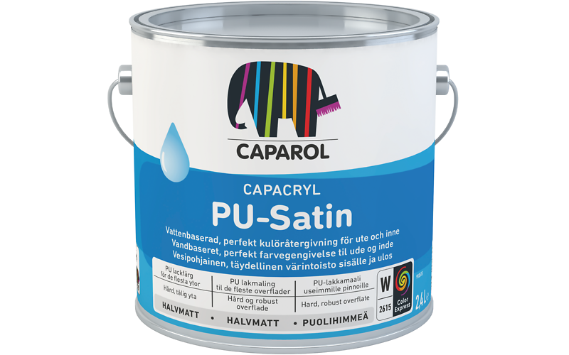 Caparol PU-Satin Hvítt 0,75 ltr