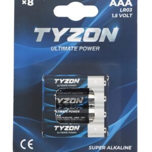 Tyzon 1,5 V AAA super-alkalinebatteri, 8-pak