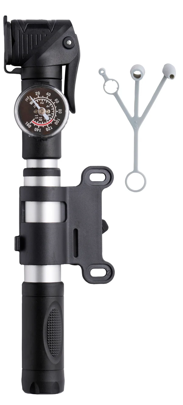Cykelpumpe mini m/manometer
